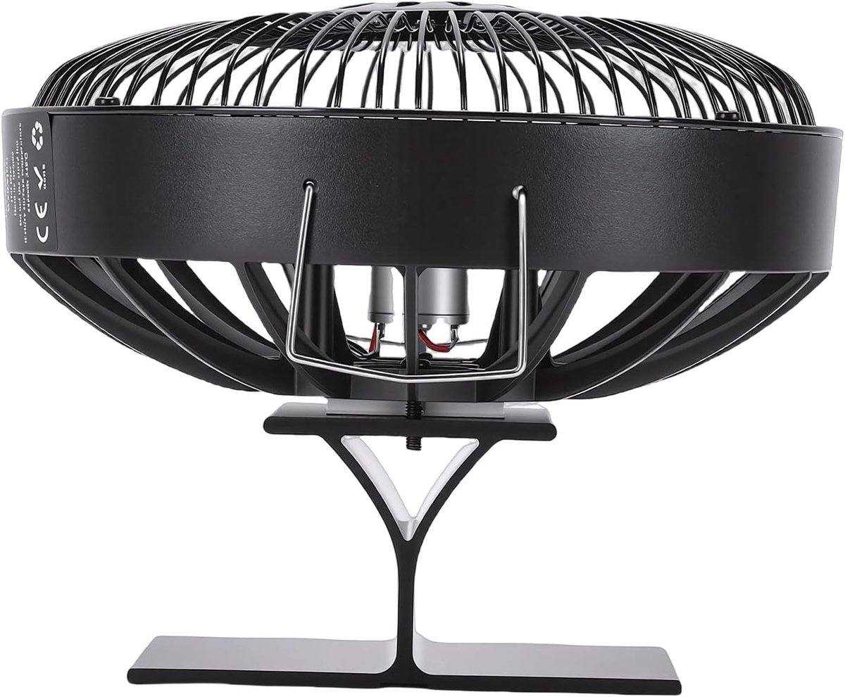 Haardventilator - Warmtegestuurd - Efficiënte Warmte - Stil Aluminium - Rond Model