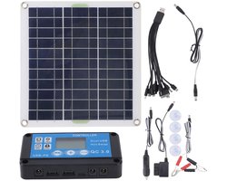 Allecto - Zonnepaneel Set - Efficiënt Zonne-energie Opwekken - Draagbaar en Veelzijdig - Blauwe Controller - Snelladen voor Kamperen - Zonne-energi...