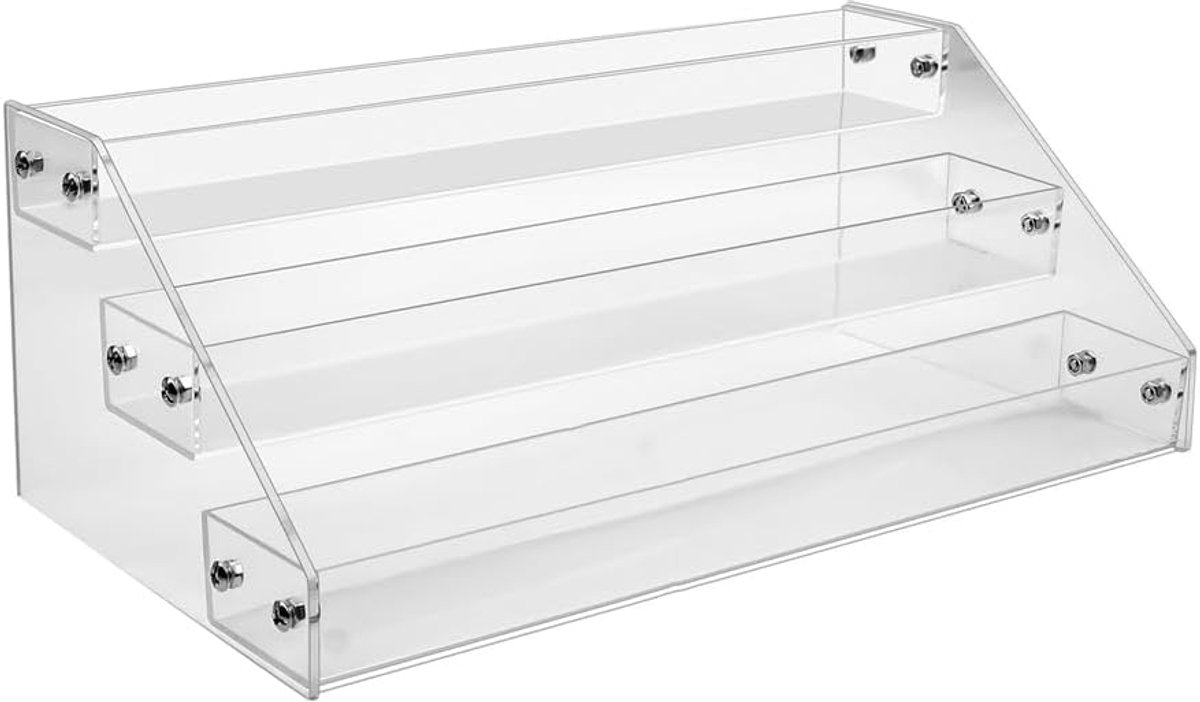 CD-houder - Muziek Opslag - Platen Organiseren - 3 Niveaus - Transparant Acryl