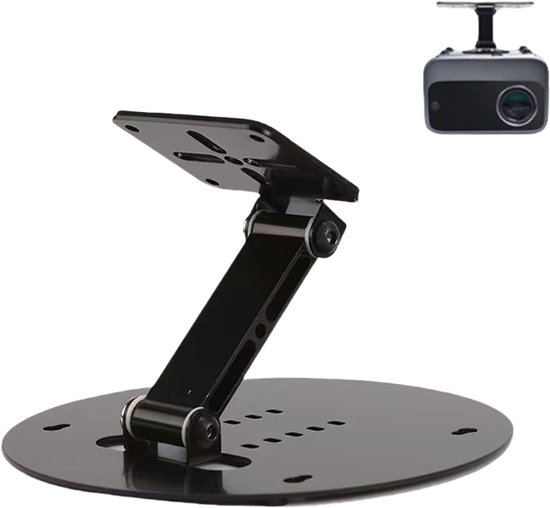Projector statief draagbaar opvouwbaar metalen beamer houder 16x16x9 cm zwart voor filmavond en presentatie