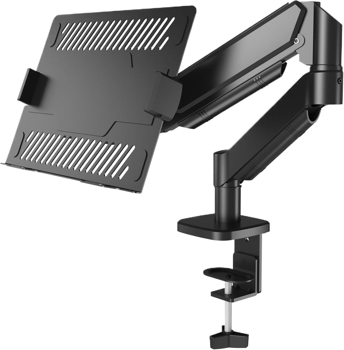 Laptopstandaard - Notebookhouder - Ergonomisch Werken - Verticale Opslag - Verstelbaar - Zwart