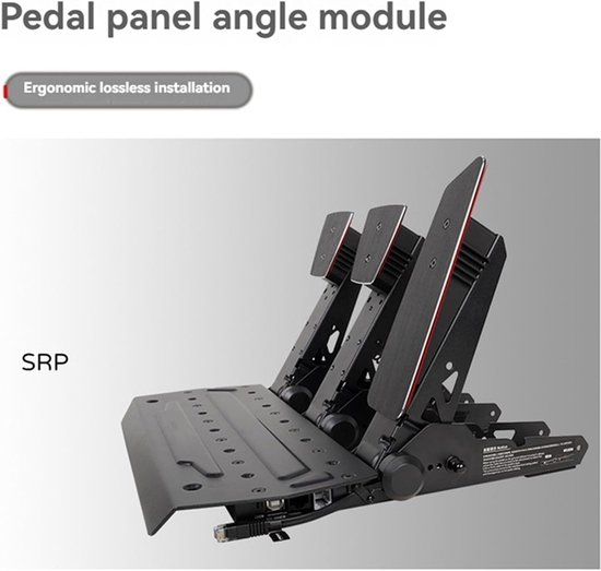 Pedalen Module - Hoogte Versteller - Sim Racing - Niet-destructieve Installatie - 1x1x1 cm - Zwart — afbeelding 2