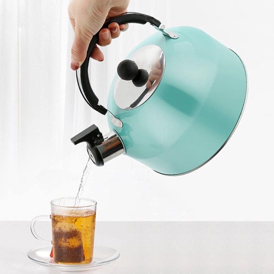 Kampeer Waterkoker - Fluitketel Buiten - Koken Op Gas - Inklapbaar Handvat - 3 Liter Capaciteit - Rood — afbeelding 2