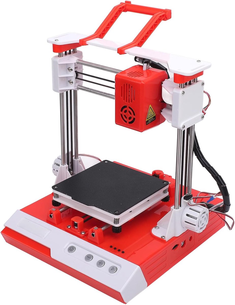 3D Printer - Hobby Machine - Doe-het-zelf Projecten - Snelle Montage - 100x100x100mm Afdrukformaat - Oranjewit