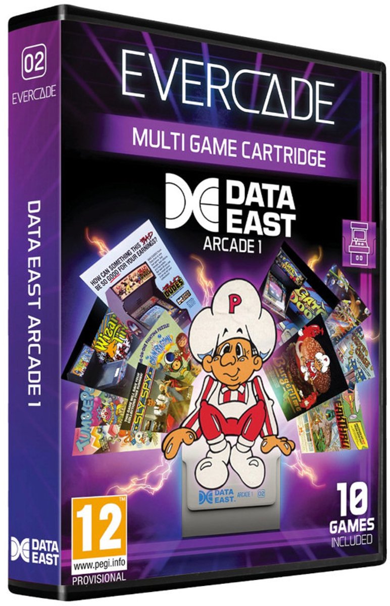 Evercade - Data East Arcade cartridge 1 - 10 games