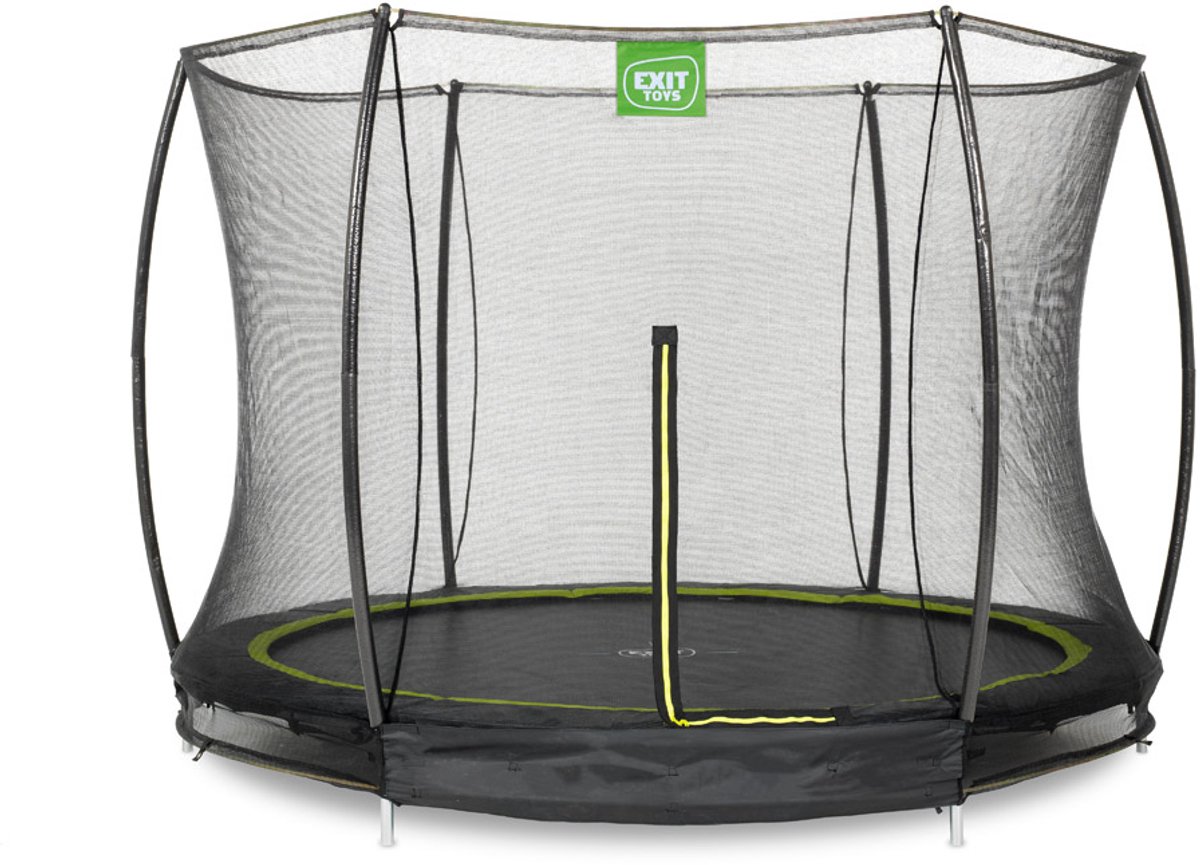 EXIT Silhouette inground trampoline ø305cm met veiligheidsnet - zwart