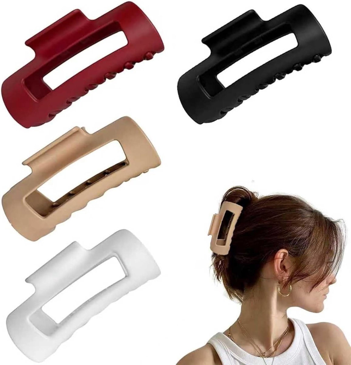 Vogelnest Klemmen - Haarclips Set - Haar Styling - Flexibele Zachte Grip - 4 Stuks