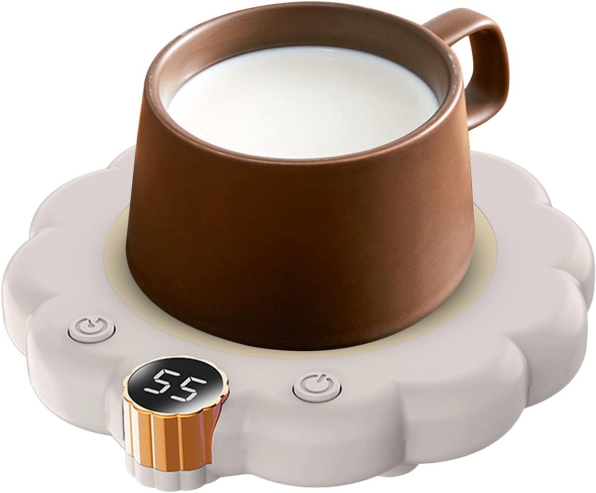 Verwarmde mok - Kopjeswarmer - Dranken warm houden - Intelligente temperatuurregeling - Wit