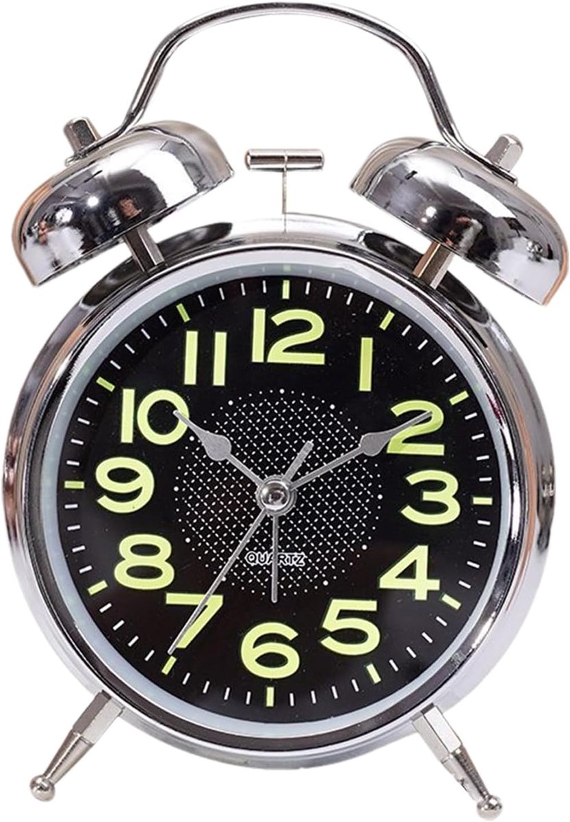 Analoge Wekker - Tafelklok Timer - Stil Werken - Geen Batterij Nodig - 3 Inch
