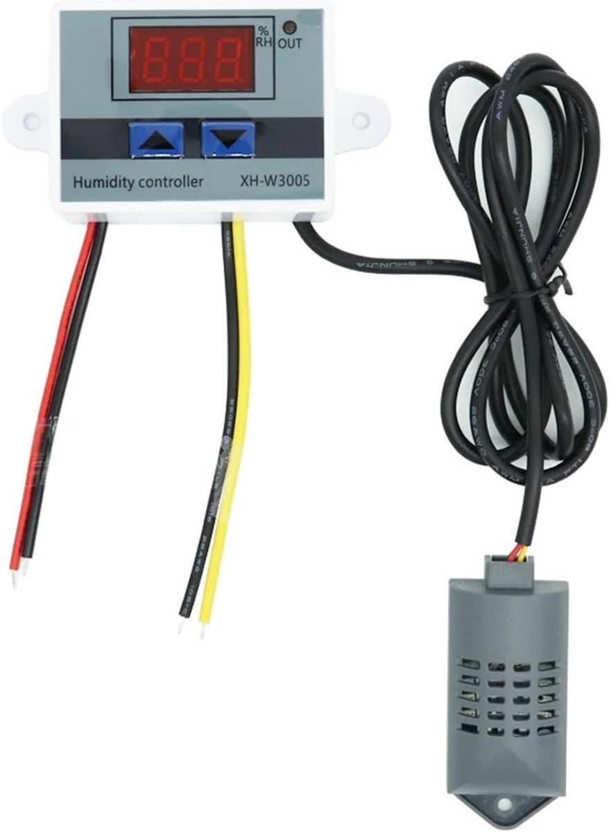 Vochtregelaar Tool - Hygrometer Vochtsensor - Luchtvochtigheid Controle - Digitale Schakelaar - 12V 24V 220V