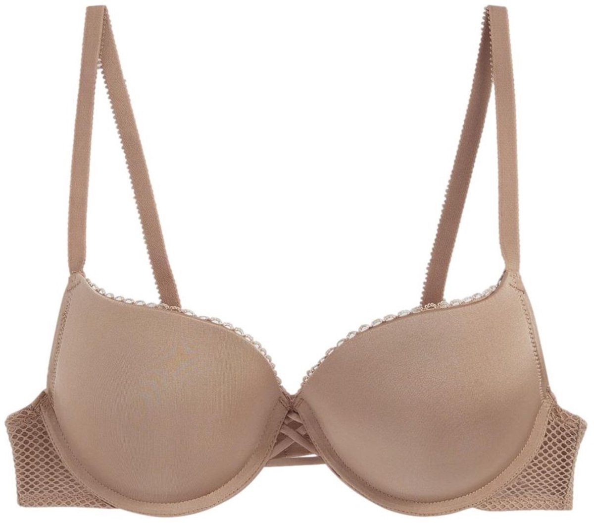 Next Dames - Diepuitgesneden triple boost push-upbeha A-DD - Huidkleur Praline Nude
