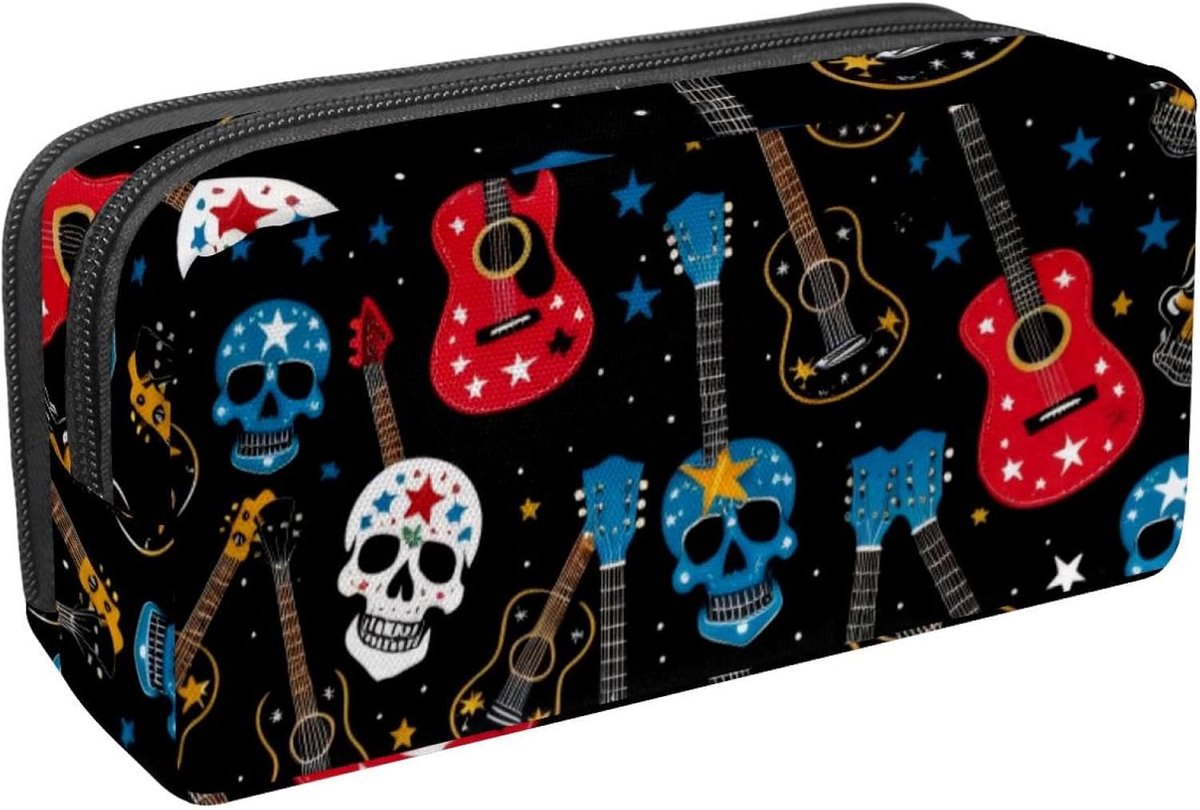 Pennentas Organizer - Etui Pennen - School Werk - Stijlvolle Print - 20.8 x 5.8 cm - Meerkleurig