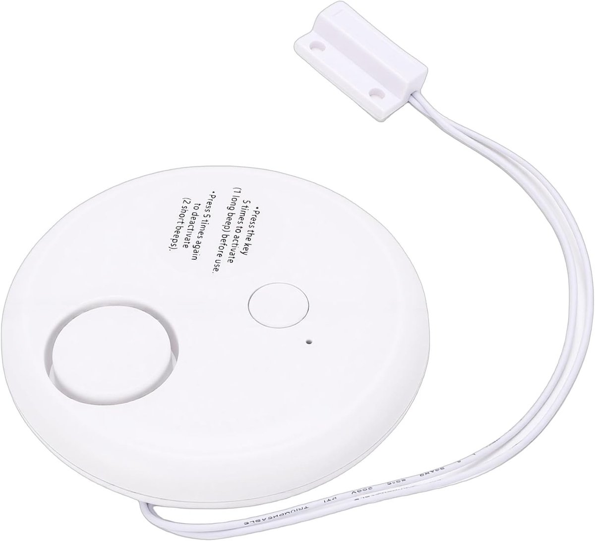 Raamalarmsysteem - Deuralarm Sensor - Huis Beveiligen - 120 DB Luid Alarm - 9.5 x 9 x 2 cm - Wit