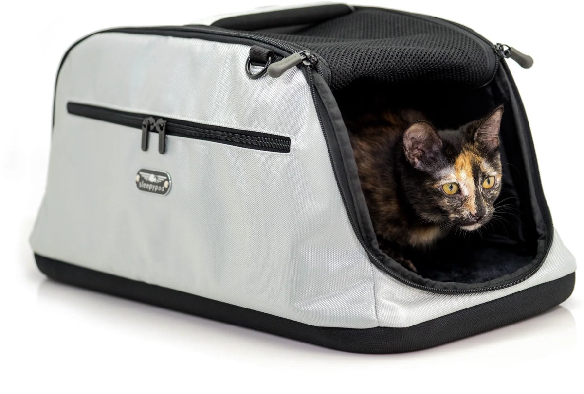 Sleepypod Air – Glacier Silver - Premium Reisdraagtas voor Huisdieren in Vliegtuig en Auto