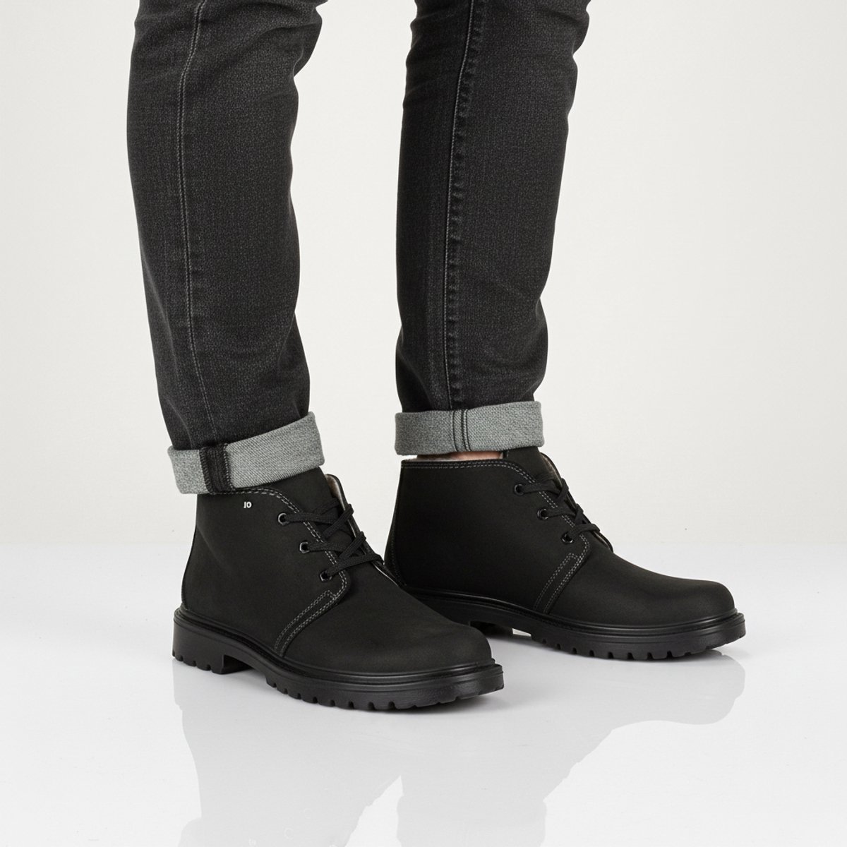 JOMOS Alpina Boots - Heren Winter Laarzen mit Lamsvel Gevoerd - Leer Zwart 456506-40-000 , Maat: EU 47 UK 12