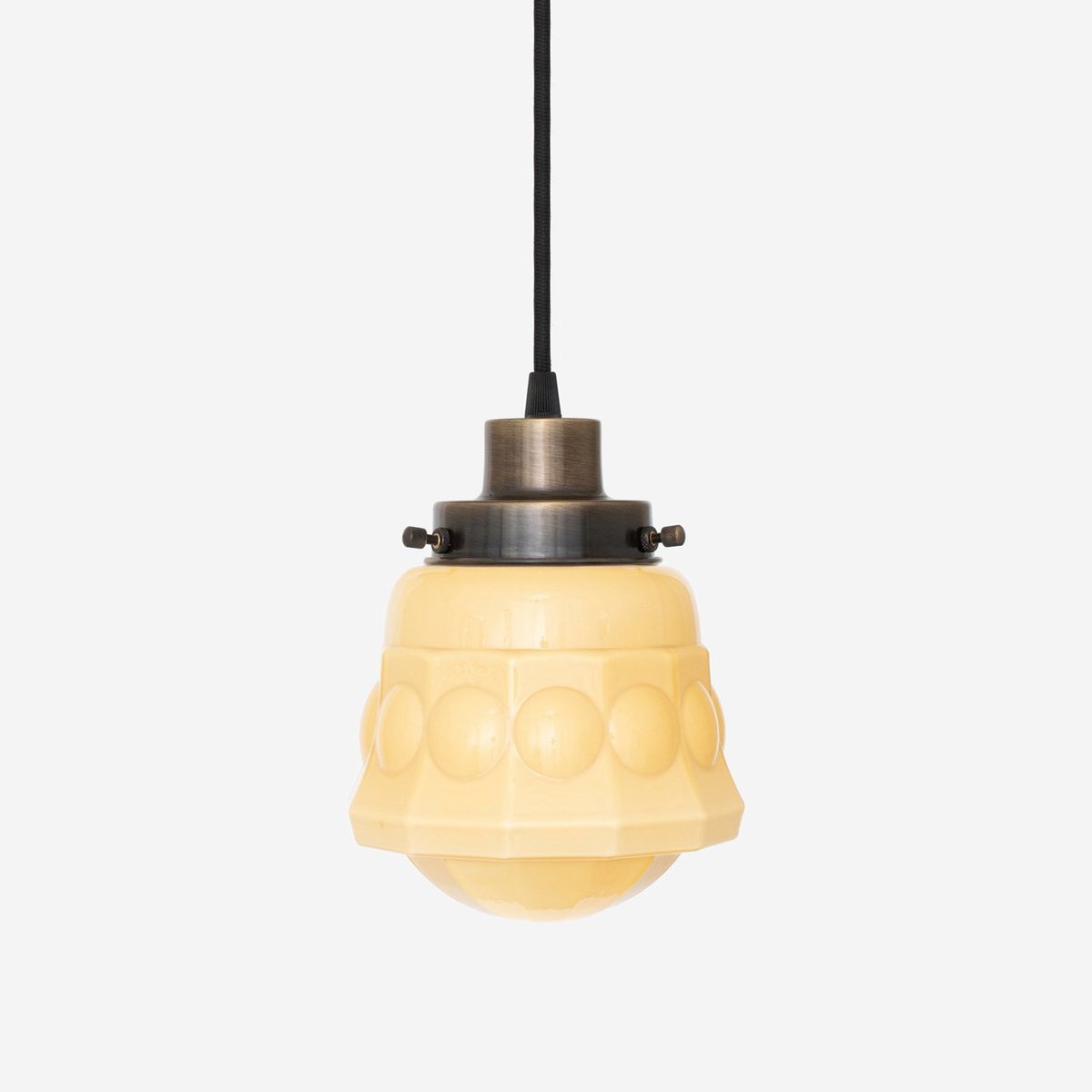 Coloured by Art Hanglamp aan snoer Weimar Sunny 20's Brons - Art Deco Trade Zachtgeel