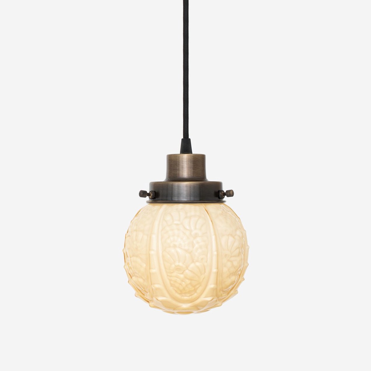 Coloured by Art Hanglamp aan snoer Guimard Flower Sunny 20's Brons - Art Deco Trade Zachtgeel