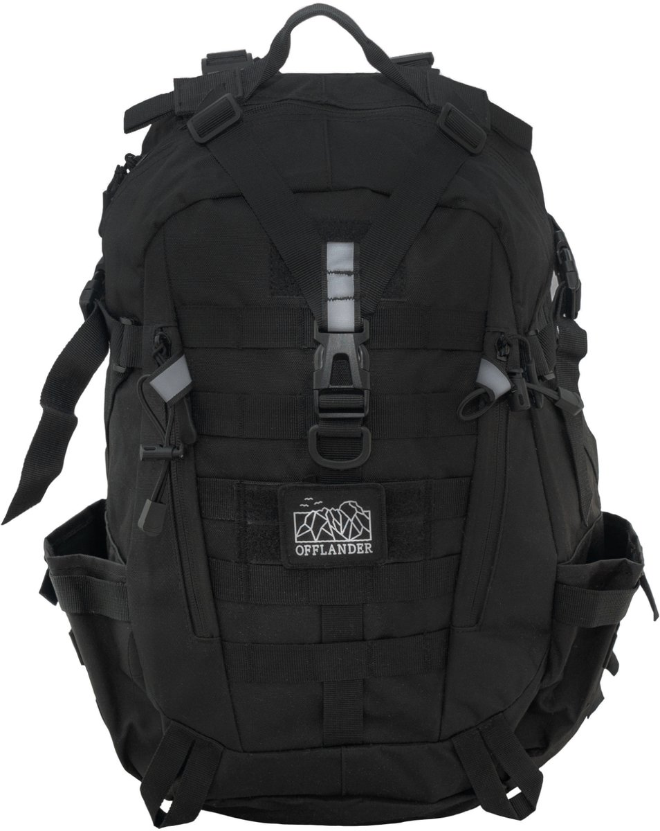 OFFLANDER Trekker Survival - Rugzak - 25L - Nylon - Zwart