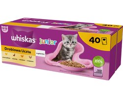 Whiskas Junior - Drobiowa Uczta - 40x85g - Voor Kittens - Volwaardige Maaltijd