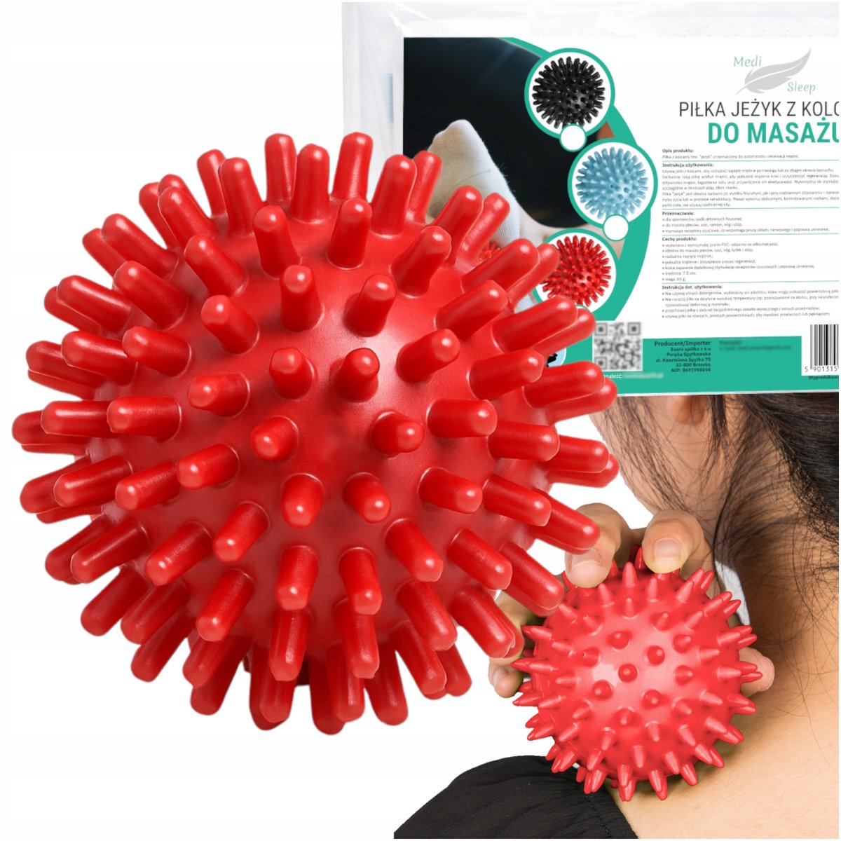 Medi Sleep - Revalidatiebal met Spikes - Fitness - 7,5 cm - Massagereductie
