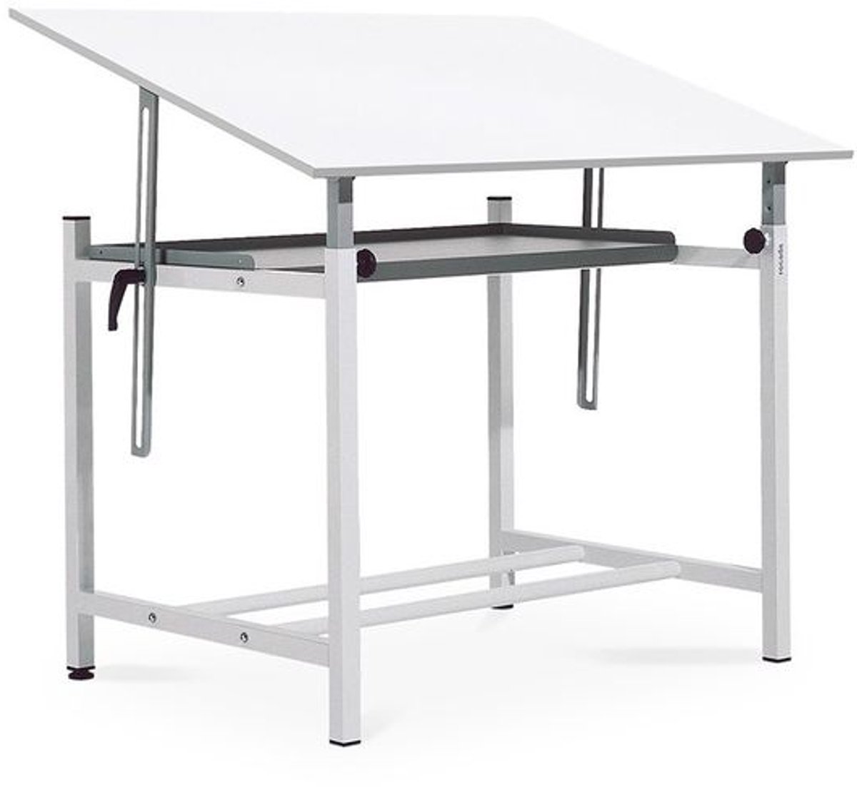 Rocada Professionele tekentafel met legplank - Verstelbaar - Blad 100x150 cm Wit