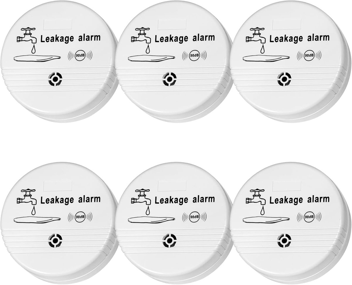 Watermelder Set - Waterdetector Alarm - Lekkage Herkennen - IP67 Waterdicht - 8x8x3 cm