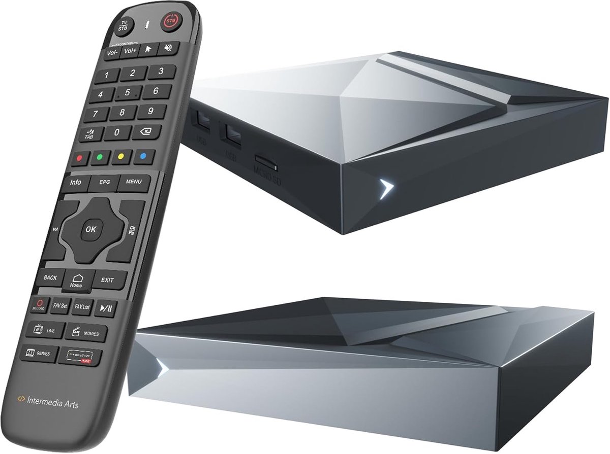 Streaming Box - Android TV Box - Thuisbioscoop Ervaring - Android 11 Systeem - 11x11x3 cm - Zwart