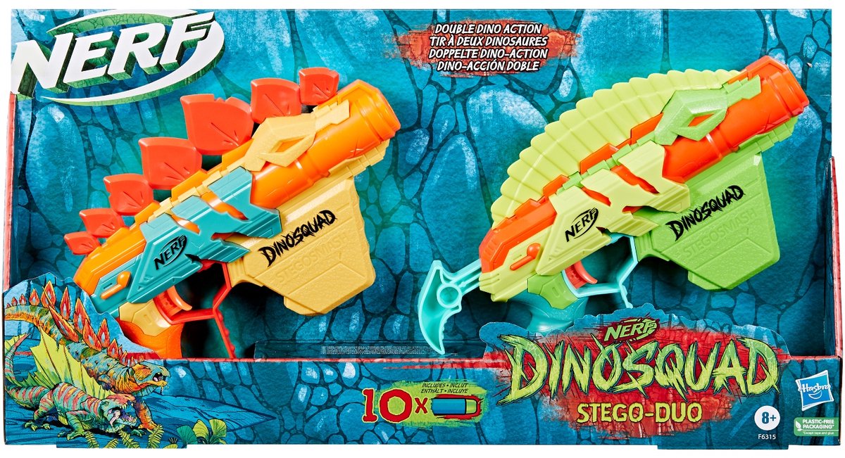 Bol.com Nerf - Dinosquad Stego Duo Pack - - aanbieding