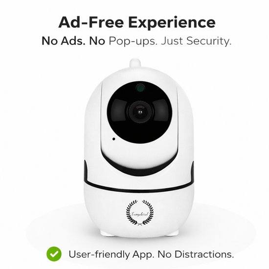 Fuegobird Indoor IP Camera - 1080P - PTZ Beveiligingscamera - Reclamevrije App (Ad-Free) - 355° Draaibaar - Huisdiercamera - Baby camera - Tweeweg Audio - Bewegingsdetectie - Compatibel met 2.4G/5G WIFI - Wit van Merkloos — afbeelding 2
