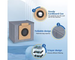 10-Stuks Stofzuigerzakken Geschikt voor Eufy Clean X8 Pro / X10 Pro Omni - Met Actief Koolstoffilter - Anti-Geur - Anti-Allergie - Reservezakken voor Self-Empty Station