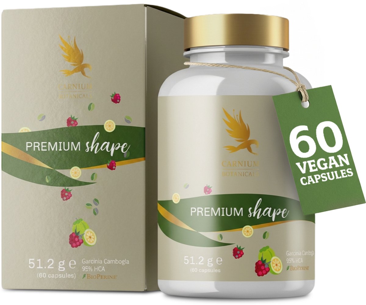 Carnium Botanicals Premium Shape Gewichtsbeheersing Supplementen - Met Garcinia Cambogia, Groene Koffie & Glucomannan - 60 Capsules - 30 Dagen