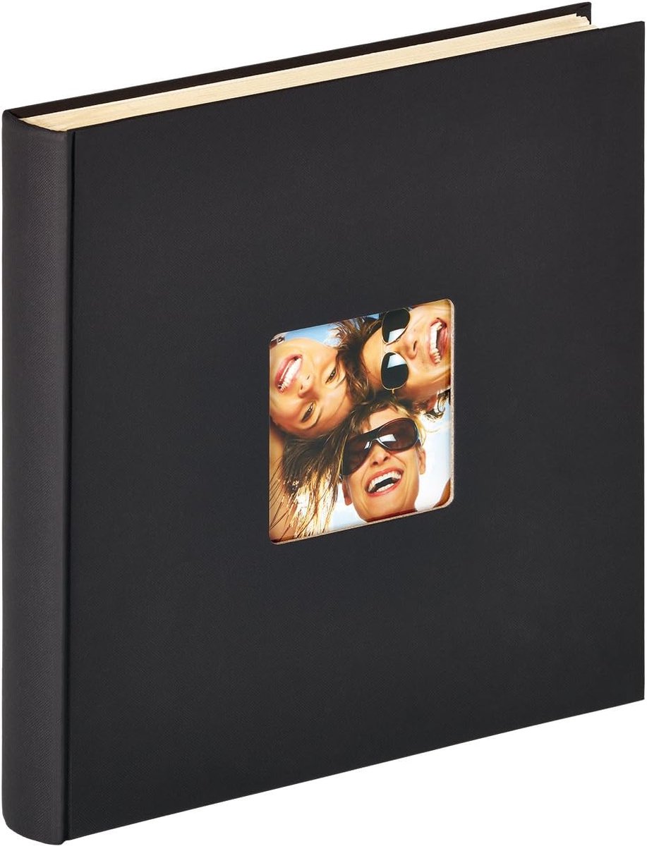 Zelfklevend Fotoalbum - Plak Album - Foto's Bewaren - Omslag Uitsparing - 33 x 34 cm - Zwart
