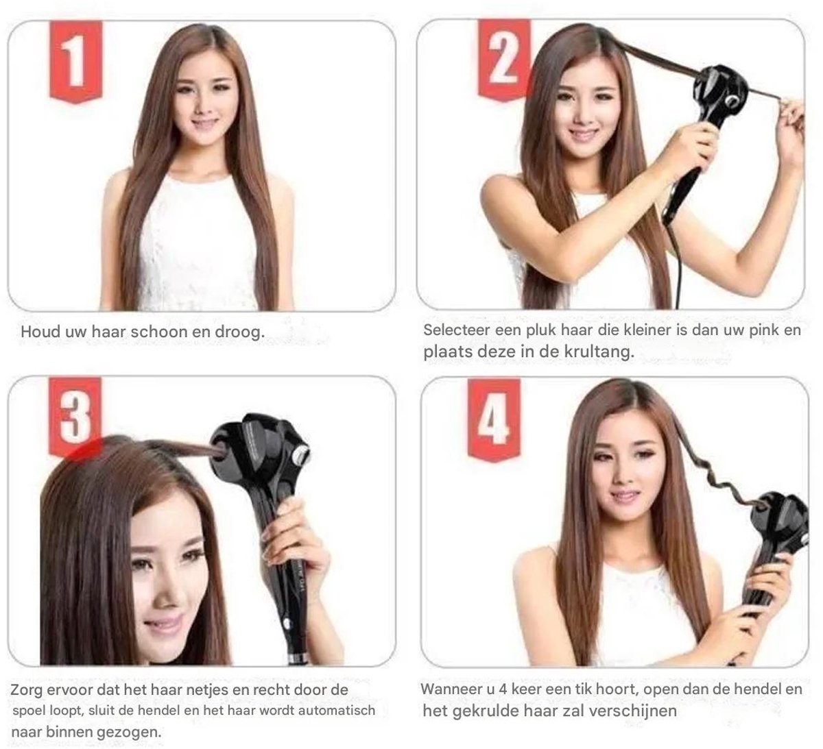 LOGGIN TRADING Automatische Krultang Keramische Verhitting Zwart - afbeelding 2