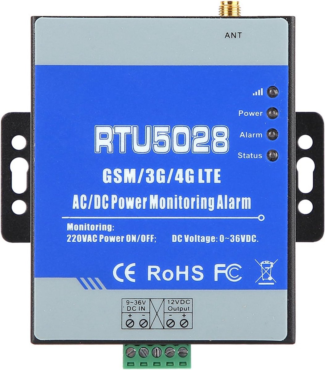 GSM Alarm Systeem - Stroomuitval Melder - Veiligheid Thuis - Automatische Notificaties - 70x88x30 mm - Zwart