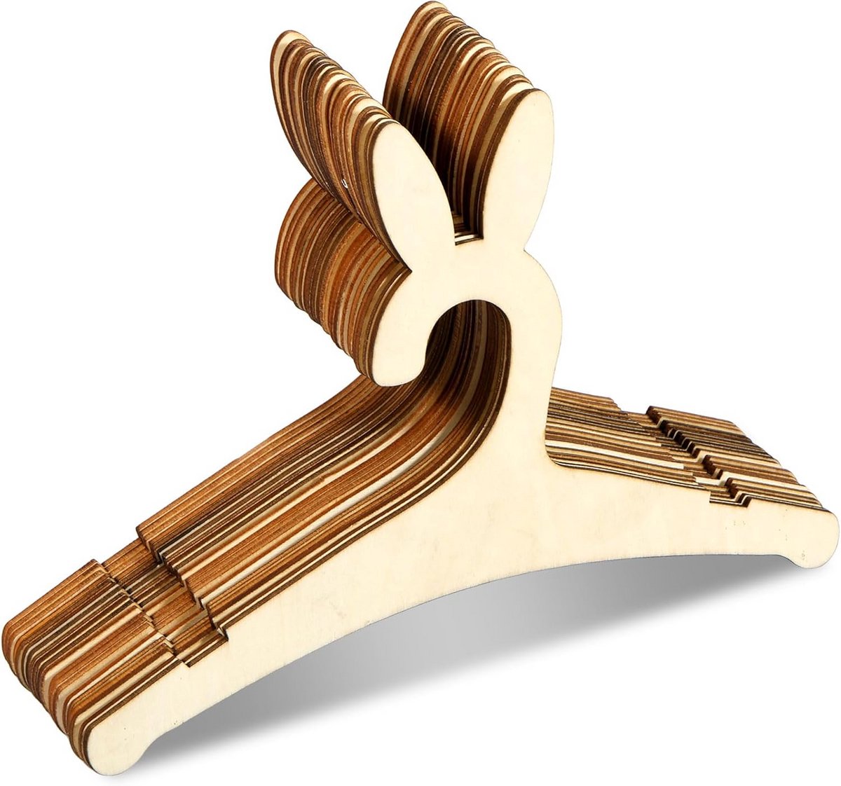 Houten Babyhangers - Kinderhangers - Babykamer Organiseren - Duurzaam Hout - 227 cm - Natuurlijk