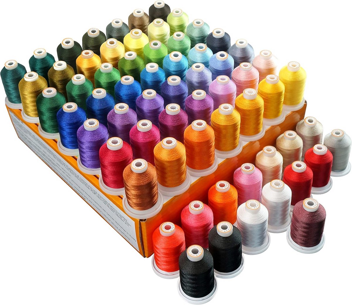 Borduurgaren Set - Polyester Spoelen - Machine Borduren - 64 Kleuren Assortiment - 1000 Meter - Veelkleurig