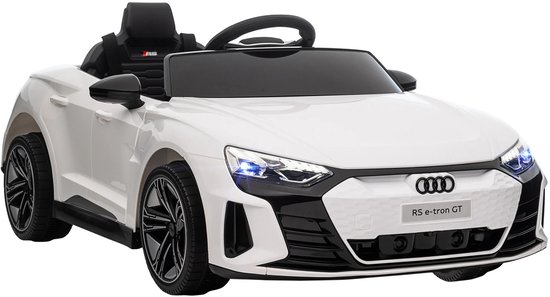 Bregico Elektrische Auto - Speelgoed Auto - Speelgoedauto - Voor Kinderen 3+ - Kinderauto - Audi RS E-tron GT - Wit