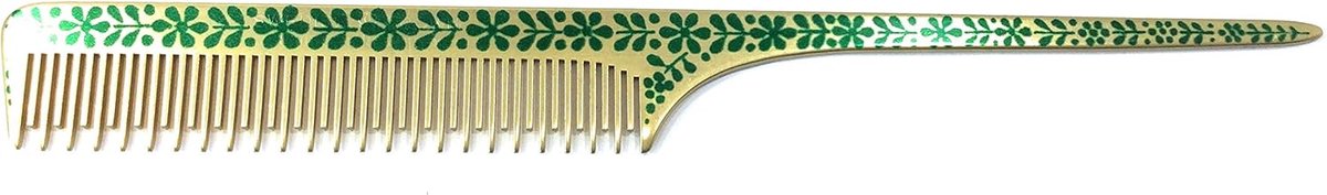 Aluminium Kam - Professionele Kam - Haar Styling - Antistatisch & Braamvrij - 21 cm - Goudgroen
