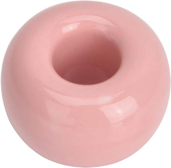 Foto: Allecto tandenborstelhouder badkameraccessoire donut vorm tandenborstelstandaard schattig ontwerp mini keramiek paar snoepkleurig roze geschikt voor allecto kleurrijk model 