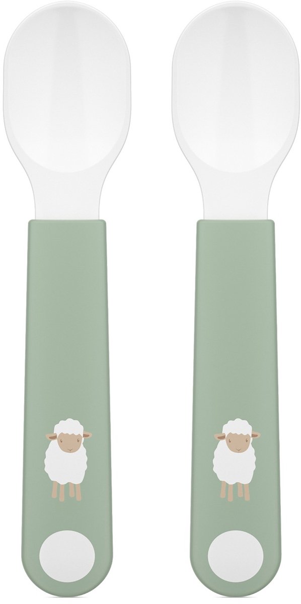 Mepal Mio oefenlepel – Set van 2 – Goede grip – Kinderservies – Little Farm