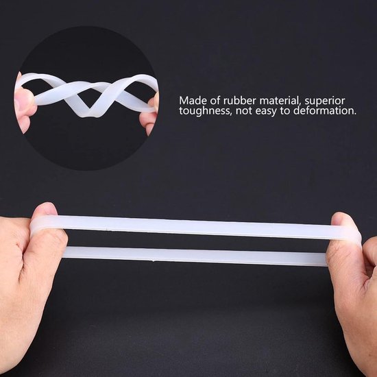 O-ring vervangende afdichtring voor sapcentrifuge blender van rubber - 10 cm - wit - rubberen afdichtingsring - pak van 4 - diameter ca. 10 cm - vervangende afdichtingen - geschikt voor sapcentrifuges en blenders - witte rubberen afdichtingsringen van Merkloos — afbeelding 3