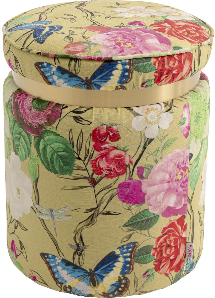 Kruk Flower Fever Ø39cm geel Kare Design