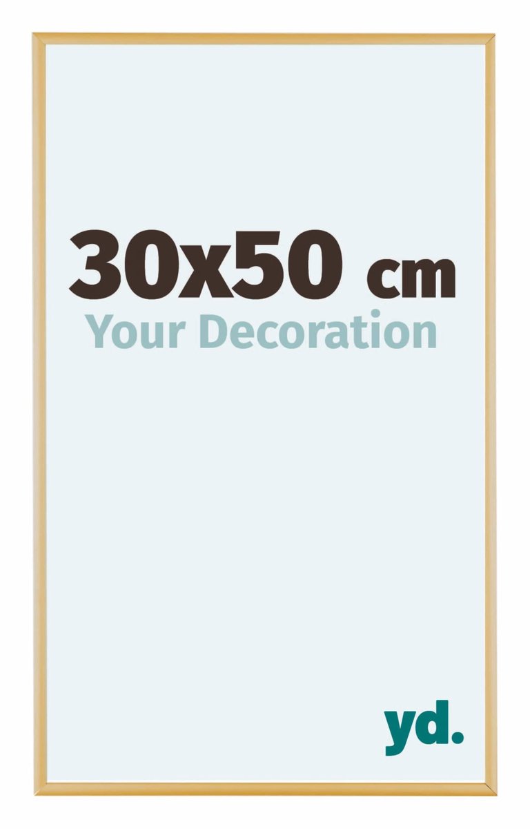 yd. Your Decoration - Fotolijst 30x50 cm - Aluminium - Goud Vintage - Kent