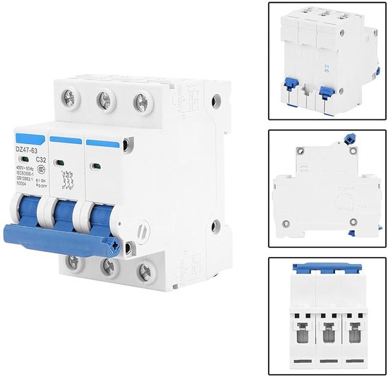 Stroomonderbreker 32A 3 Fasen Aardlekbeveiliging 400V stroomonderbreker-32a-3-fasen-aardlekbeveiliging-400v