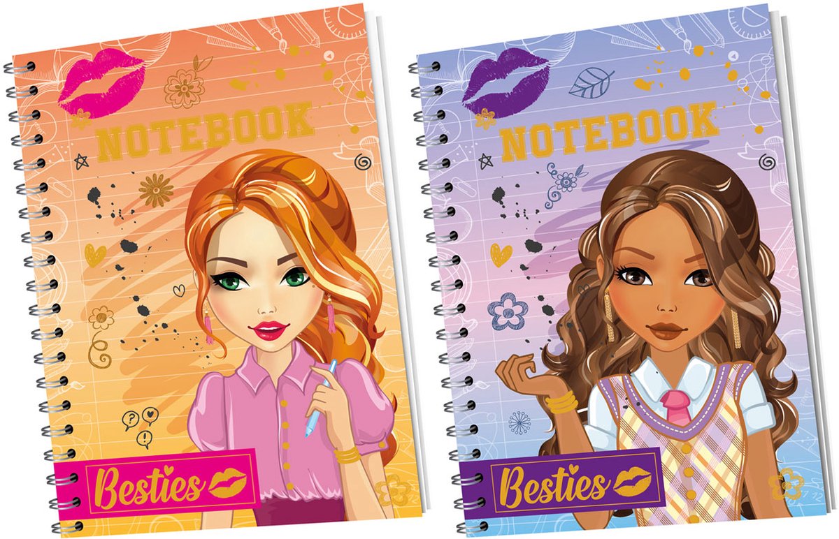 Besties Notitieboek A6, 60 Gelinieerde Vellen