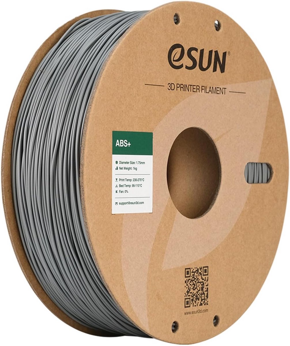 ABS+ 3D Printer Filament 1.75mm Zilver - Hoge Nauwkeurigheid 1KG Spoel