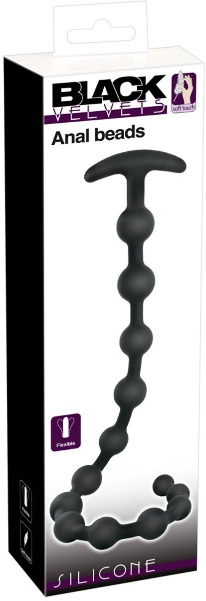 Black Velvets Anal Beads Silic