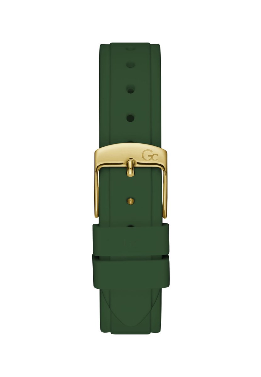 Gc Gsc Gc Primechic Quartz Analoog Horloge Groen Kast: 100% Roestvrij Staal | Armband: 100% Siliconen 36.5 mm Y48007L9MF