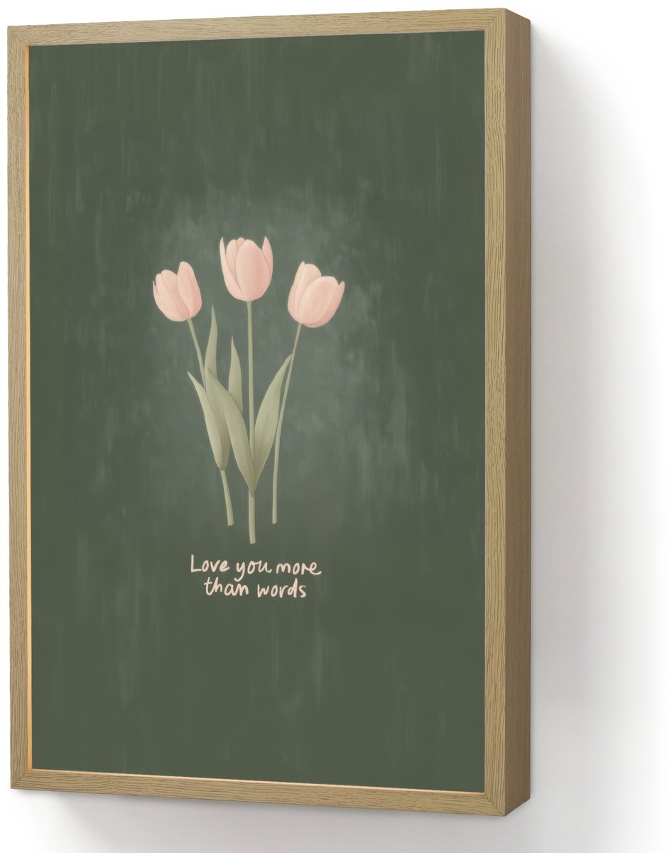 Tulpen - Roze - Tekst - Love