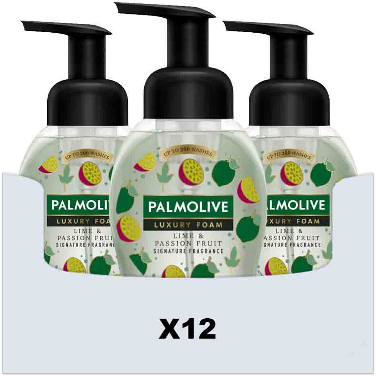 Palmolive - Handzeep Luxury Foam Lime Mint - 12 x 250 ml - Voordeelverpakking
